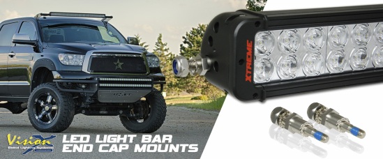 The end cap kit comes with all the required hardware and allows you to mount a Vision X LED light bar with end-cap style vehicle mounts.